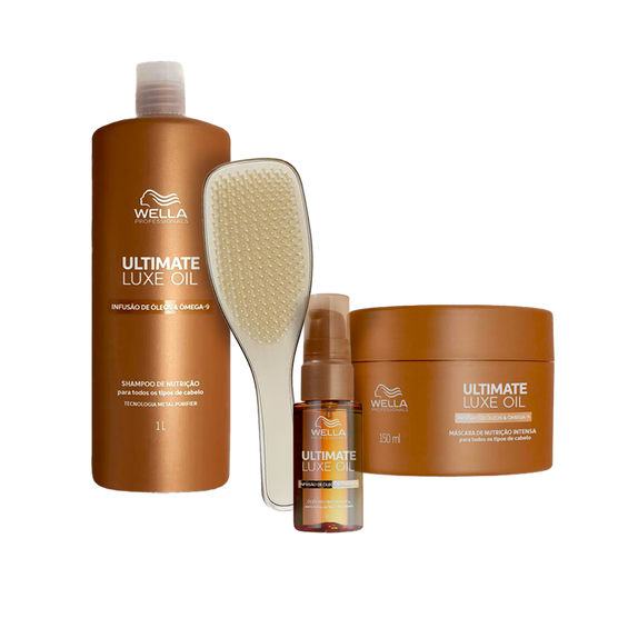 Kit Cuidado e Nutrição Wella & Tangle Teezer